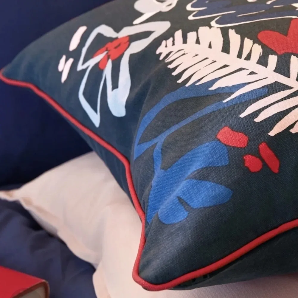 IKEA MÄLARBORSTE abstract floral throw pillow cover